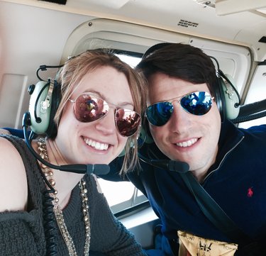 Xan surprises Jared with a helicopter ride for his 30th. She does not yet know yet he has a crippling fear of flying. Don't be fooled by Jared's smile. He is terrified. 