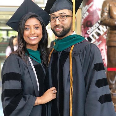 We met at University of the Sciences  where we received our Doctorate in Physical Therapy in May 2018. After lots of time studying and making memories, Parth finally convinced Vaishali to be more than friends!