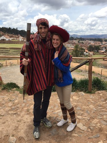Jared and Xan's first international trip...Cusco! Here they are, forced to appropriate Peruvian culture. 