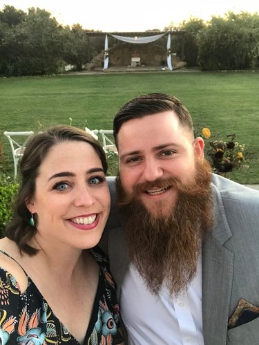 2018 - We got dressed up for Charlie and Tamsin's California wedding!