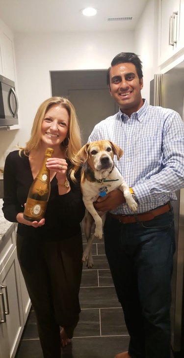 Celebrating our engagement with great friends!