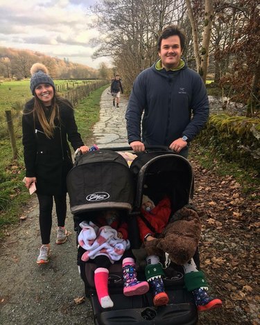 In the Lake District with Charlotte, Ian and our page boy and flower girl Ted and Lola!