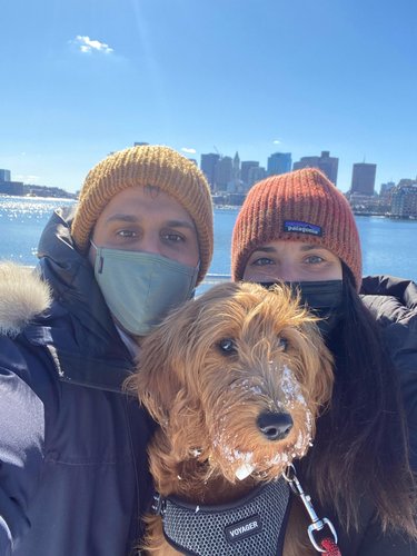 Walking around Boston in the winter. February 2021.