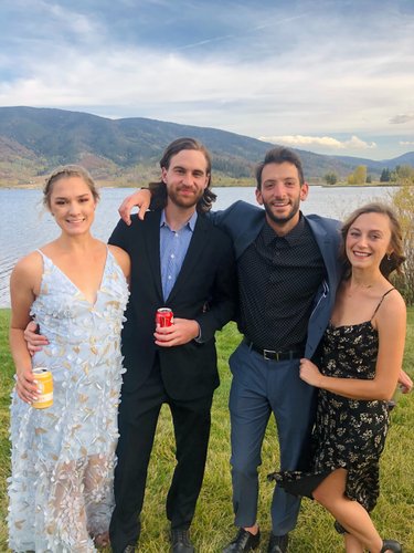 Lisa and Edan with close friends.