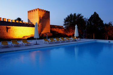 Poolside dusk at the Pousada de Alcácer do Sal