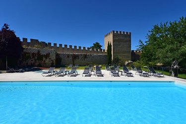 Poolside by the battlements at the Pousada de Alcácer do Sal