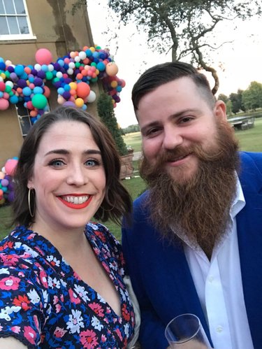 2017 - Getting fancy at a wedding in England! 