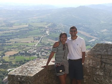 Enjoying the views of San Marino