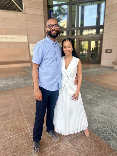 Before their vows in Saint Lucia, Charise and James legally wed on April 14th in an intimate courthouse ceremony.