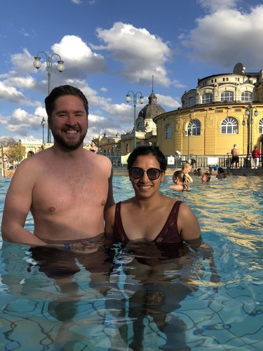 Enjoying the Sutro Baths in Budapest