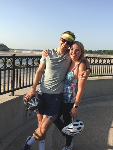 Biking with Dad and Stephen :) 