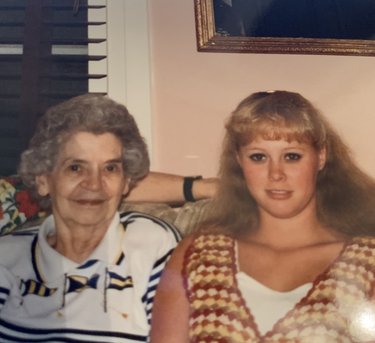 Grandma Miller and Julie- a high school