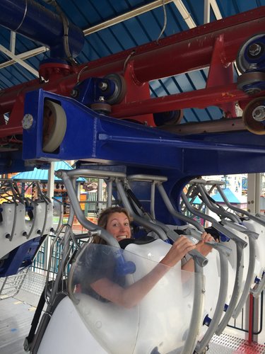 Jared and Xan go to Coney Island and Jared makes Xan go on every roller coaster by herself. 