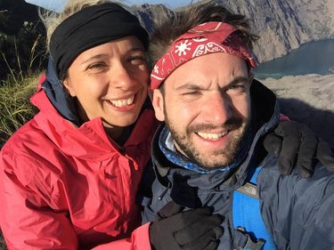 July 2006.  On top of Mount Rinjani, Lombok, Indonesia.