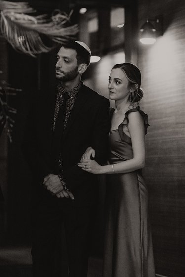 Edan and Lisa at Edan's sisters wedding.