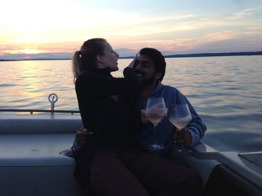 Sunsets with Terra's dad (Ron) on Higgins Lake