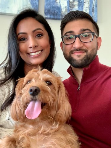 Not long after they added their furry baby Lyla to their little family!