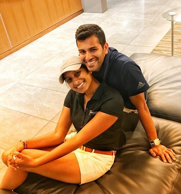 Our first and only Golf Scramble. Note: Don't let Vidhee drive the golf cart!