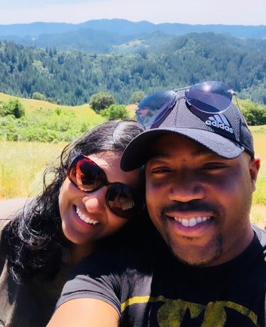 Enjoying the sights at Armstrong Redwood State Park