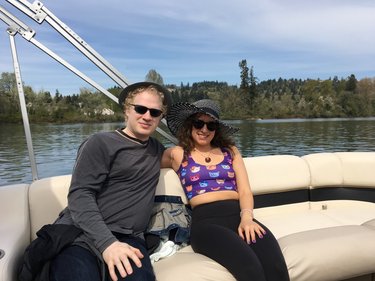 Enjoying a rare moment in the sun in Portland, OR March 2016