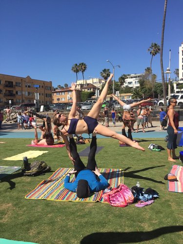 April 2016 indulging in some solar for the LA venice beach acro jam, also our first time in LA together