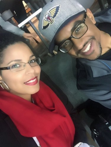 Go Pelicans! Our first Pelicans game together!