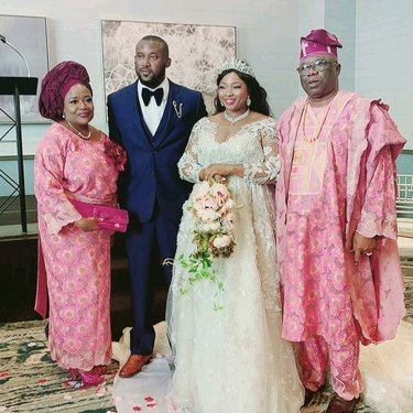 Couple with Groom's Father and Wife.