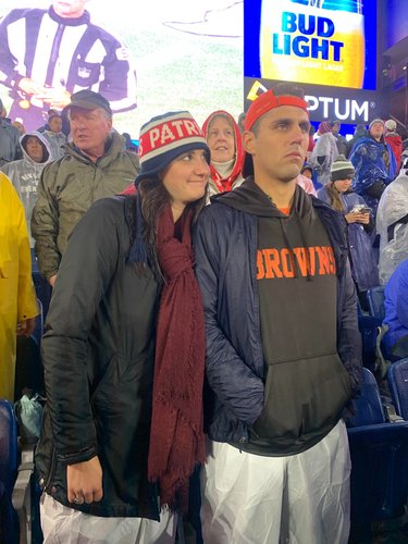 Cleveland Browns at New England Patriots. October 2019. Someone is a sore loser!