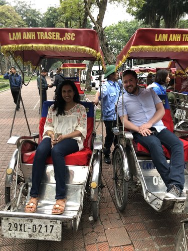 Trying not to die, peddling through the chaotic streets of Vietnam!