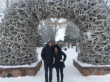 Edan and Lisa in Jackson Hole.