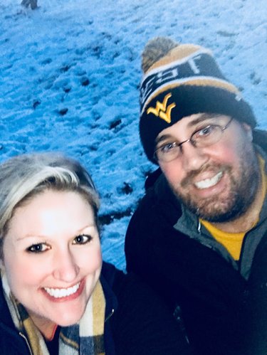 Snowed in at MUSC CH... not something you experience often in Charleston and this Charleston girl was obviously thrilled to frolick in the snow flurries!