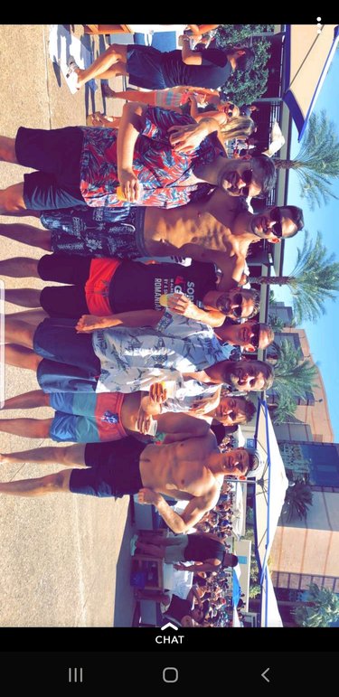 Bachelor party in bright Las Vegas
