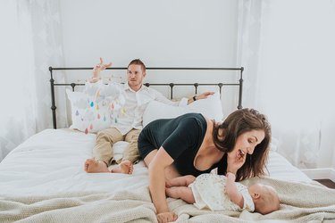 Winter photo shoot. DaDa was easily distracted.