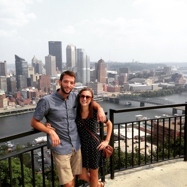 Visiting Edan's hometown of Pittsburgh. 